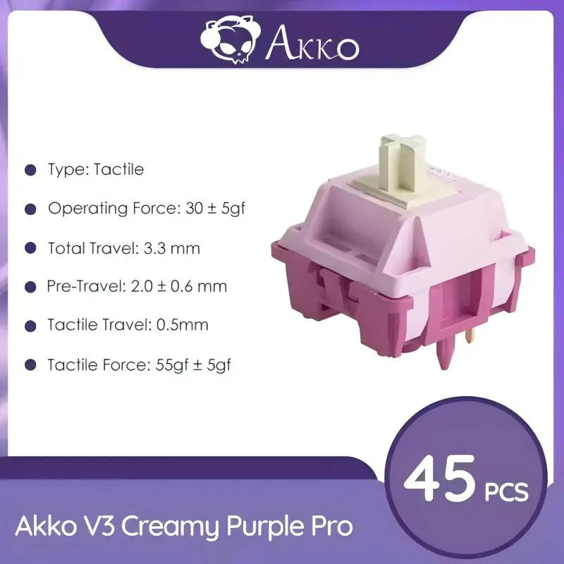 Switch Akko V3 Creamy Purple Pro 45 PCS