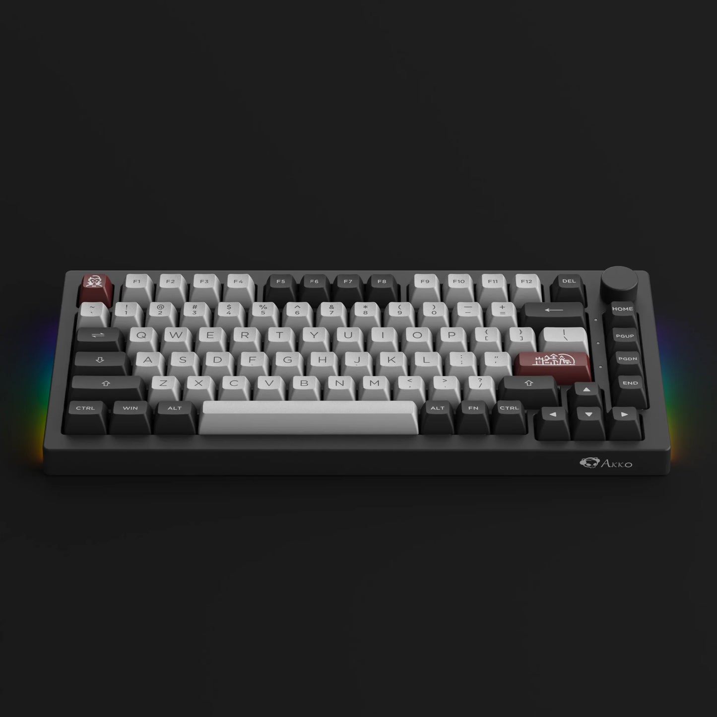 Akko 5075B Plus Dracula Castle 75% Teclado mecánico para jugar 3/5 pines Hot Swap tres modos RGB 2,4 GHz inalámbrico/USB tipo C/BT 5,0