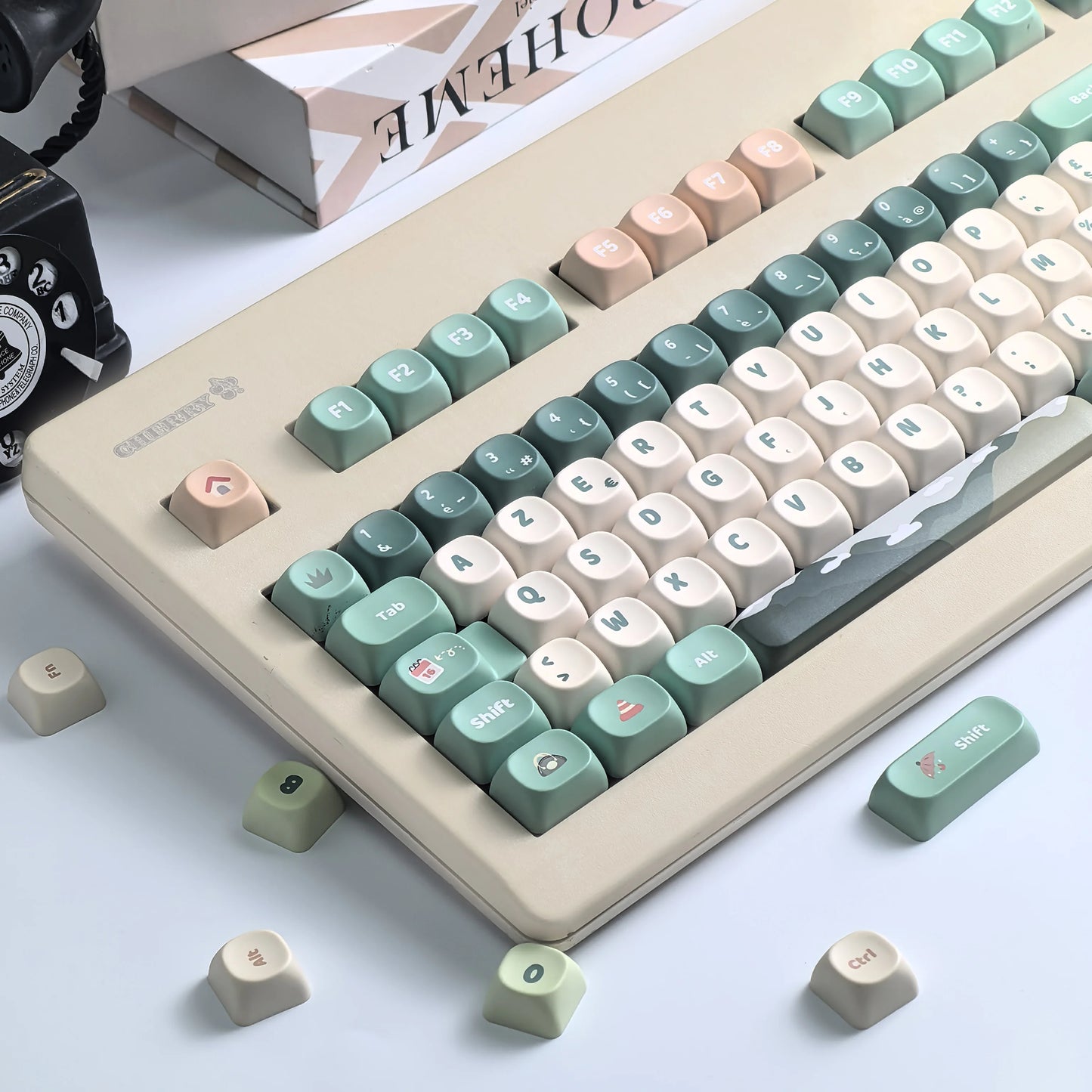 Keycaps AZERTY Spring Green