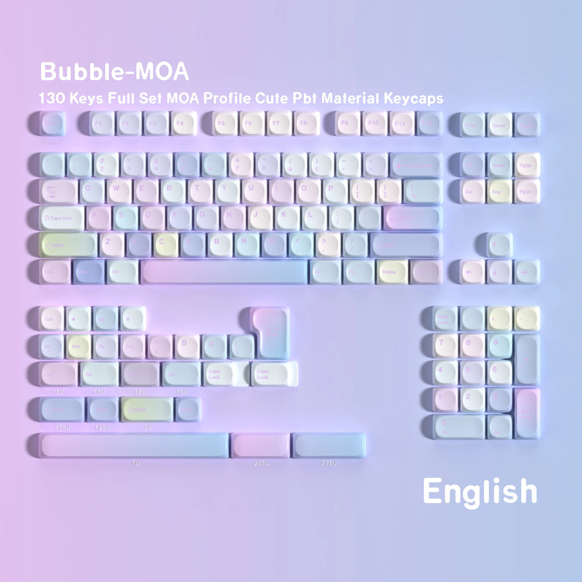 Pastel Bubbles AZERTY/QWERTY Keycaps