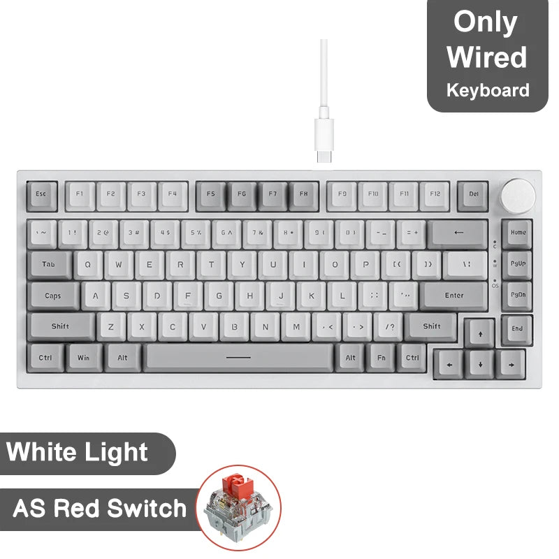 AJAZZ AK820 Weiß Grau Roter Switch