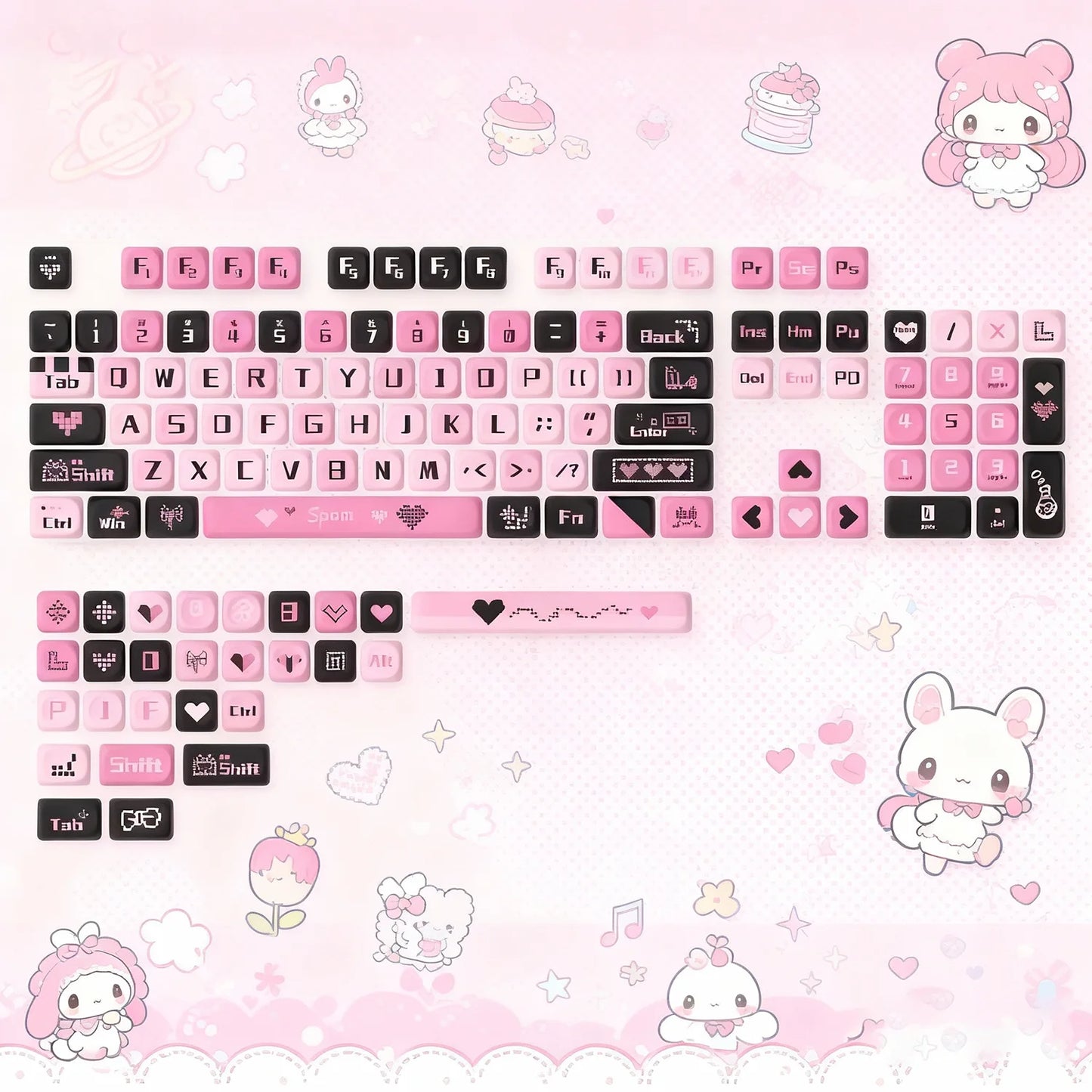 Keycaps QWERTY MOA 30 Styles