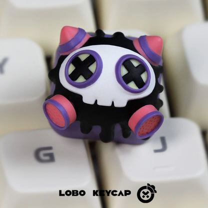 Keycap Artisan Kuromi Melody 3D - Vue de côté