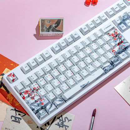 Keycaps AZERTY Plum blossom - Vue de dos