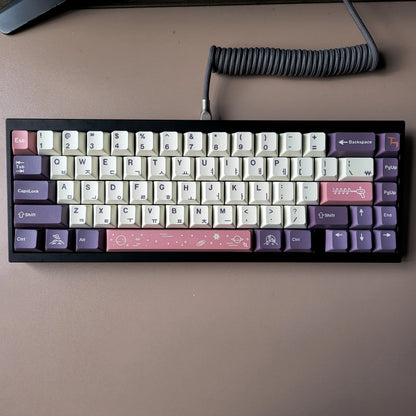 Keycaps AZERTY/QWERTY Violet Cherry - Détail