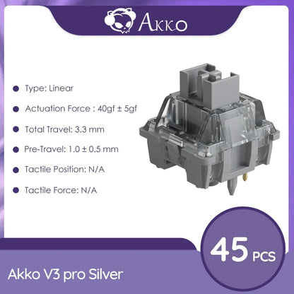 Switch Akko V3 Crystal Pro 45PCS
