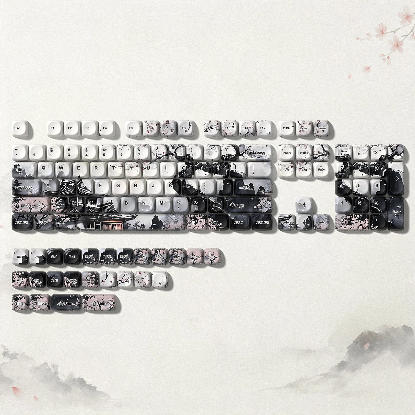 Keycaps QWERTY MOA 30 Styles
