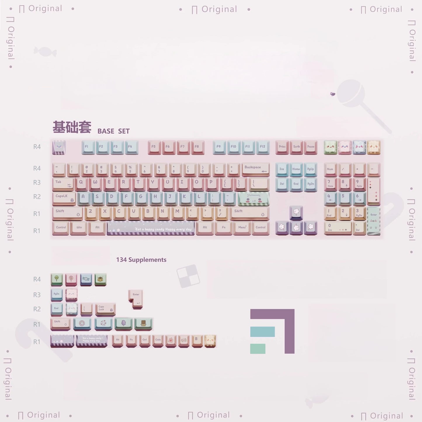 Keycaps Candy Colorées - Vue 12