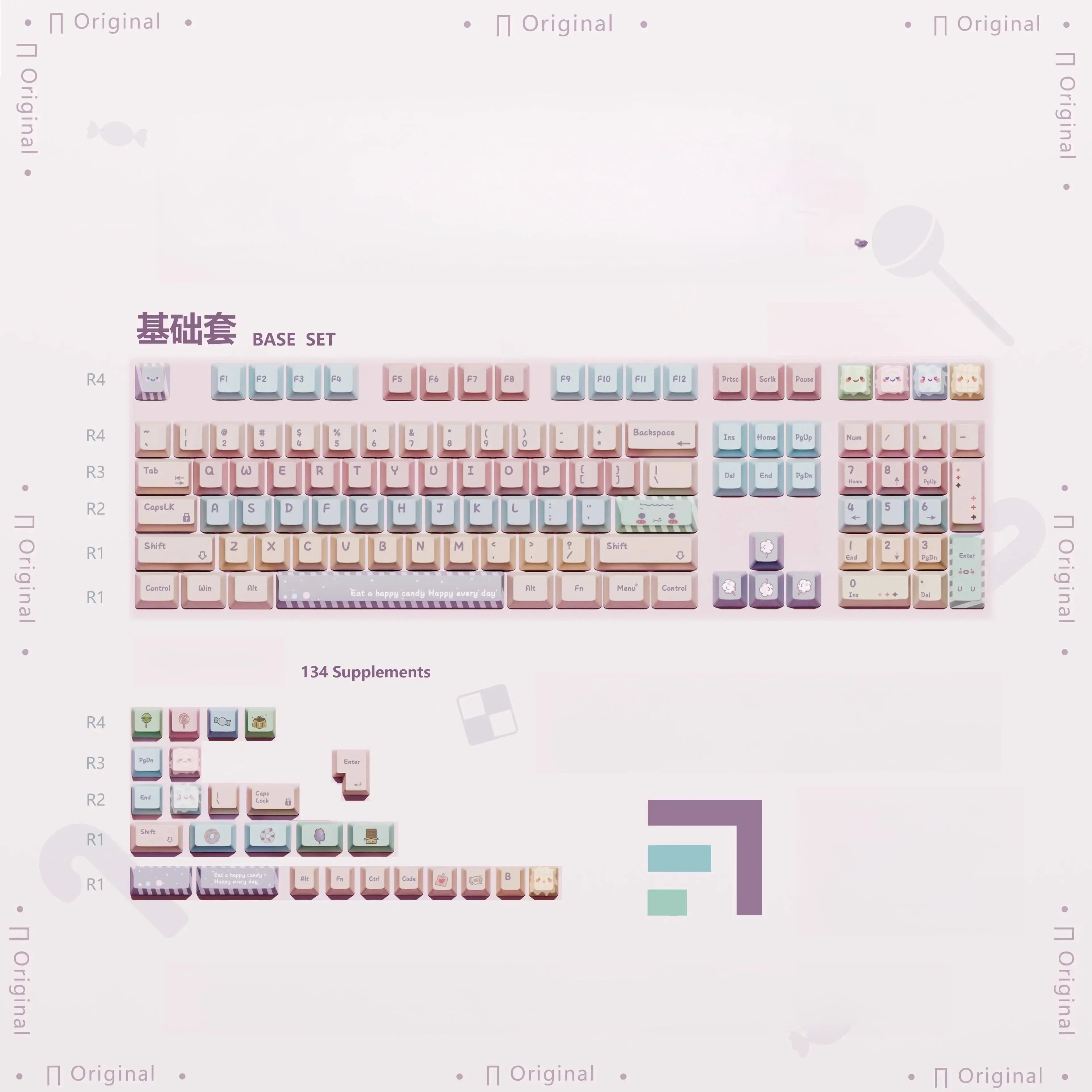 Keycaps Candy Colorées - Vue 12