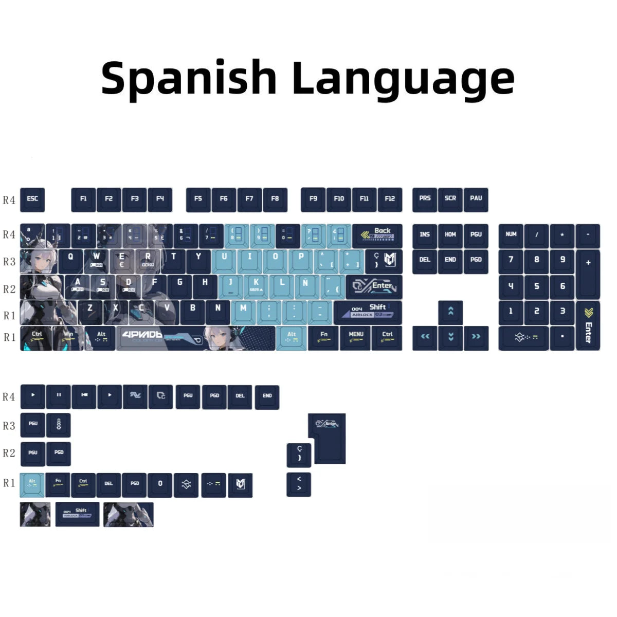 Keycaps AZERTY Cartoon Anime