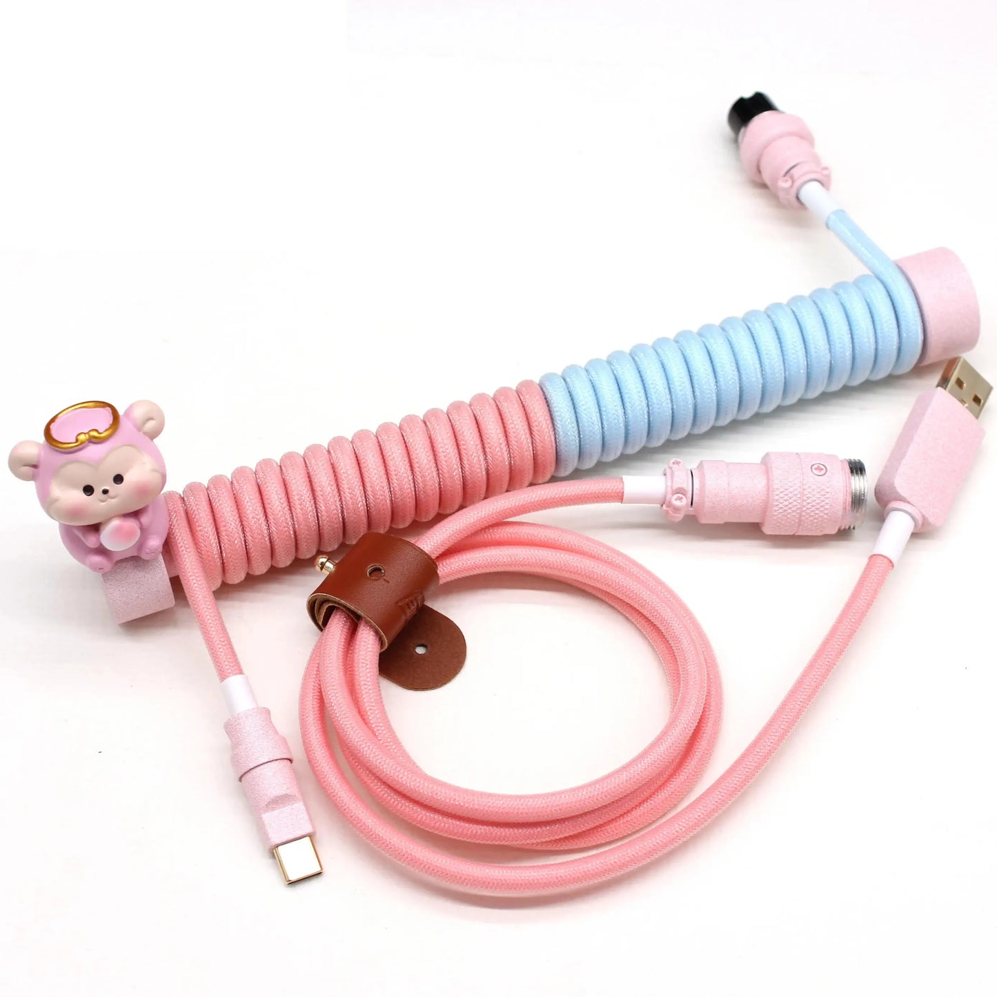 Câble de clavier custom Personnage USB Type-C Pink