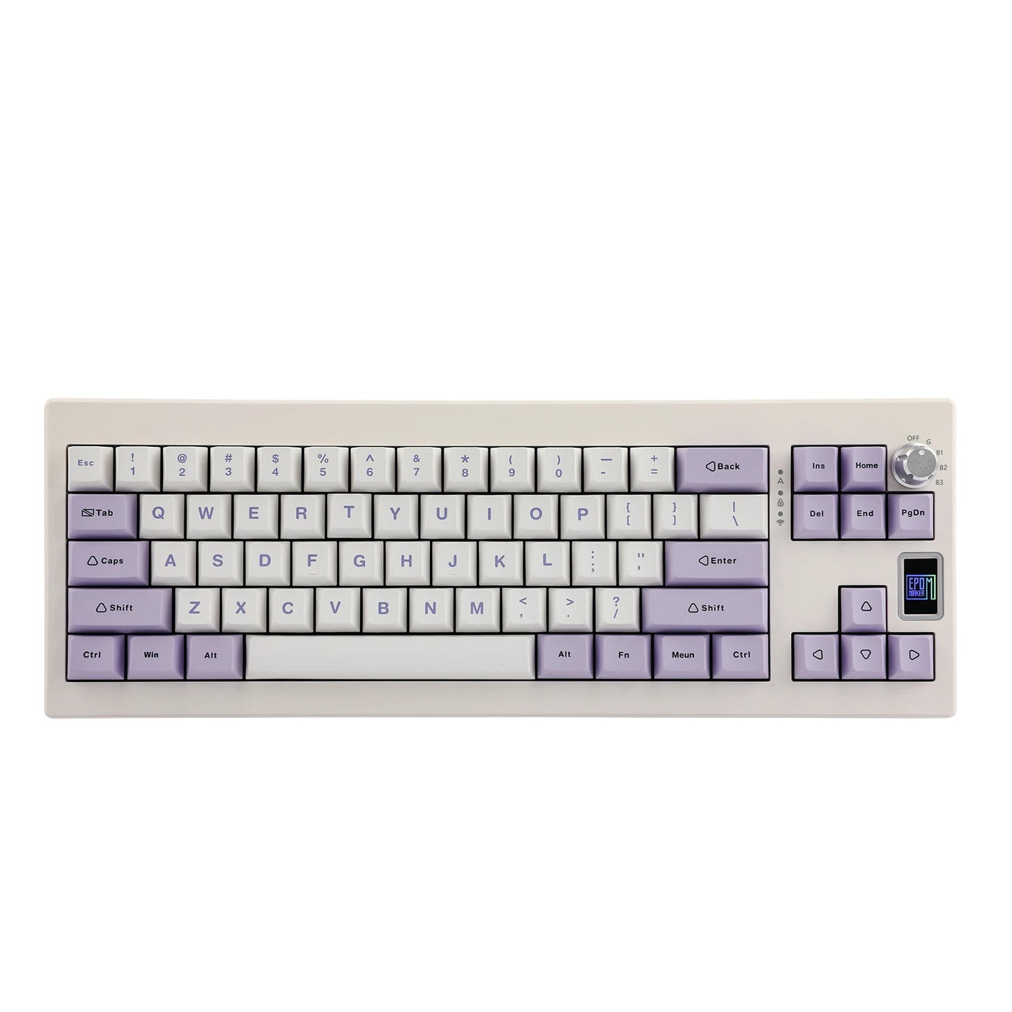 Clavier Custom EPOMAKER Shadow-X 70% Blanc & Violet