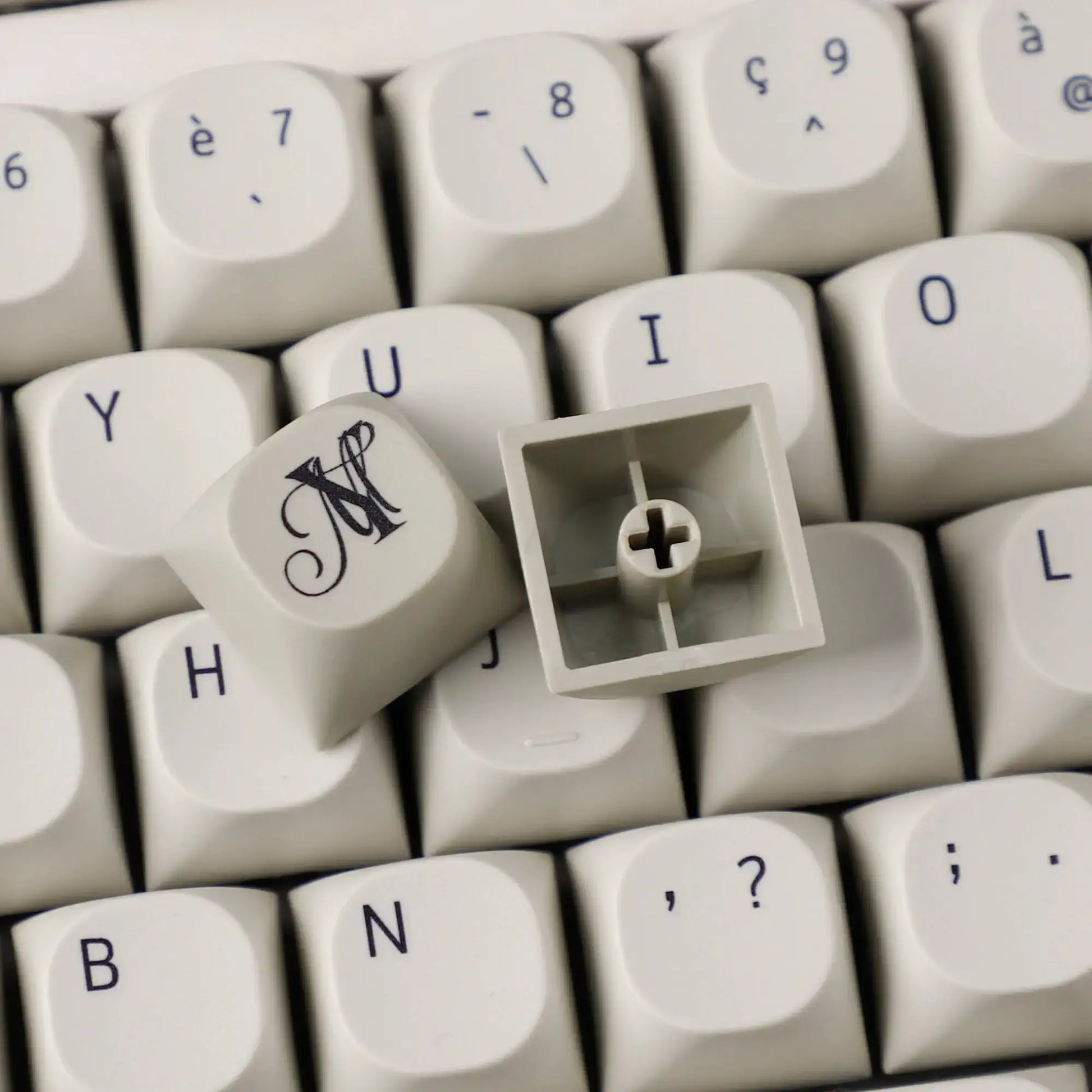 ISO KEYCAPS DE Grau Vintage