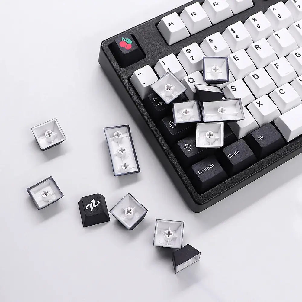 ISO FR Keycaps White & Black