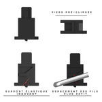 Stabilisateur Clavier Noir 4x2u 1x6.25u - Vignette | CustomTonClavier.fr
