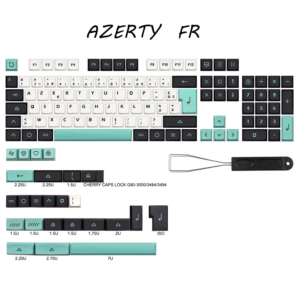 Keycaps AZERTY Futurist French Layout