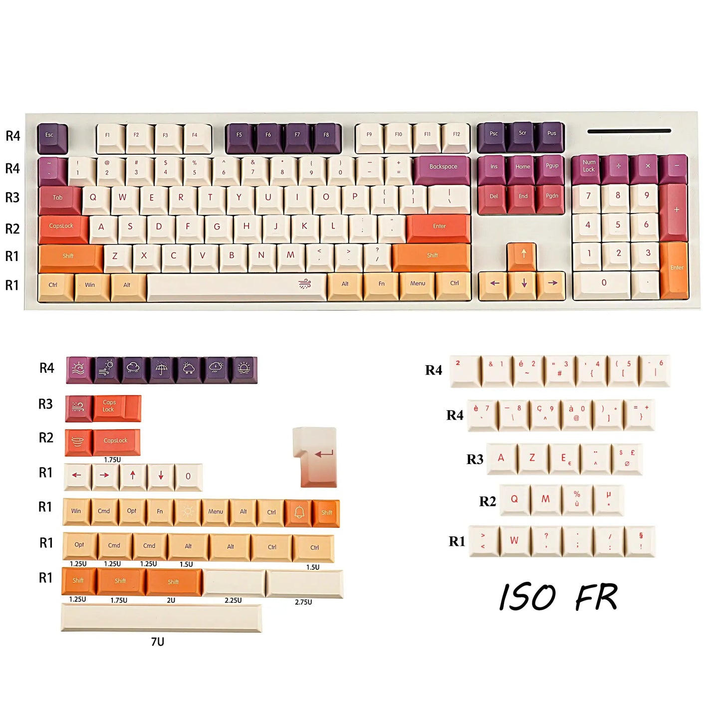 Keycaps ISO FR Meteo