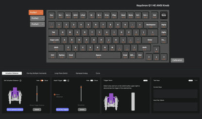 Keychron Q1 HE sans fil magnétique AZERTY 75% logiciel