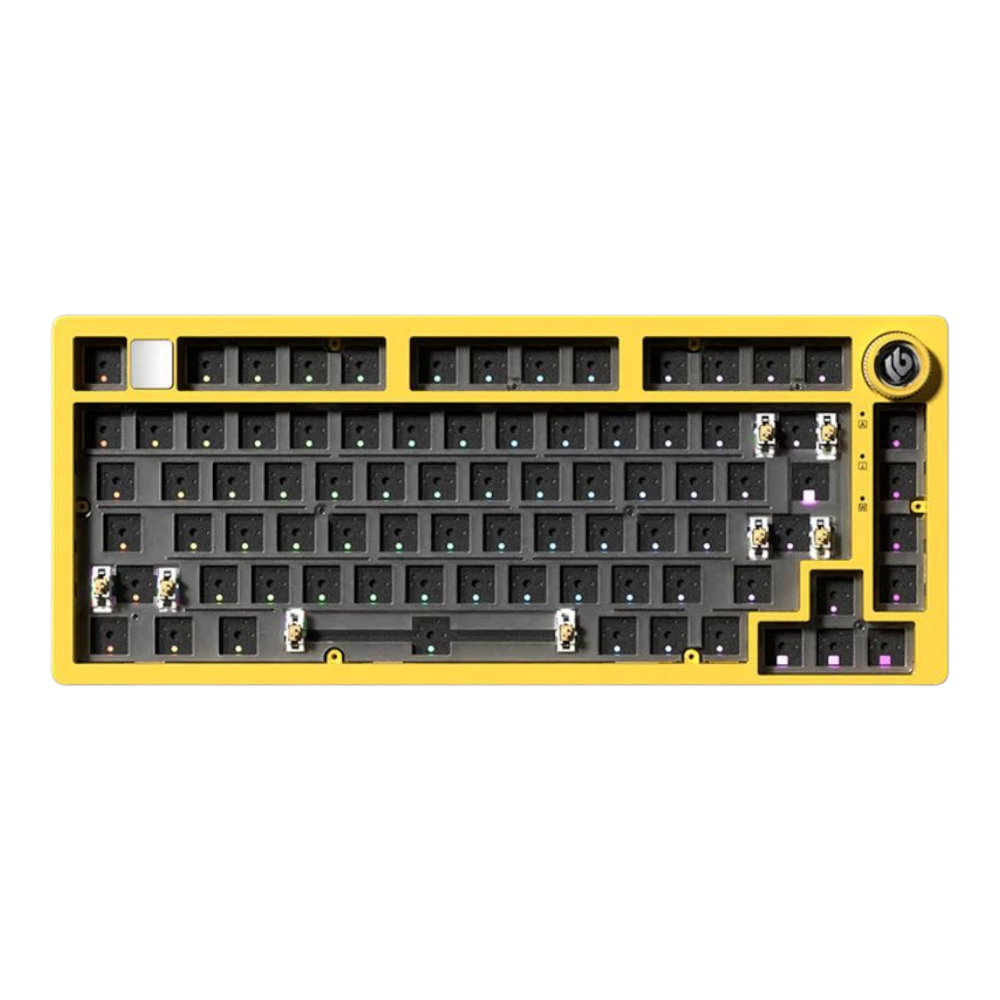 Clavier mécanique LEOBOG Hi75C 75% - châssis aluminium jaune, hot-swap