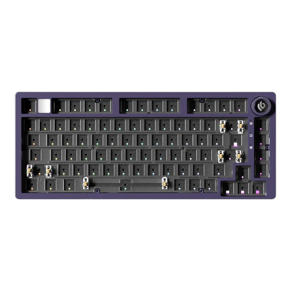 Clavier mécanique LEOBOG Hi75C 75% - châssis aluminium violet, hot-swap