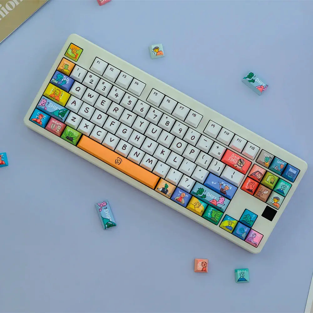 QWERTY Cartoon Keycaps