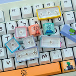 Cartoon QWERTY Keycaps - Vignette | CustomTonClavier.fr