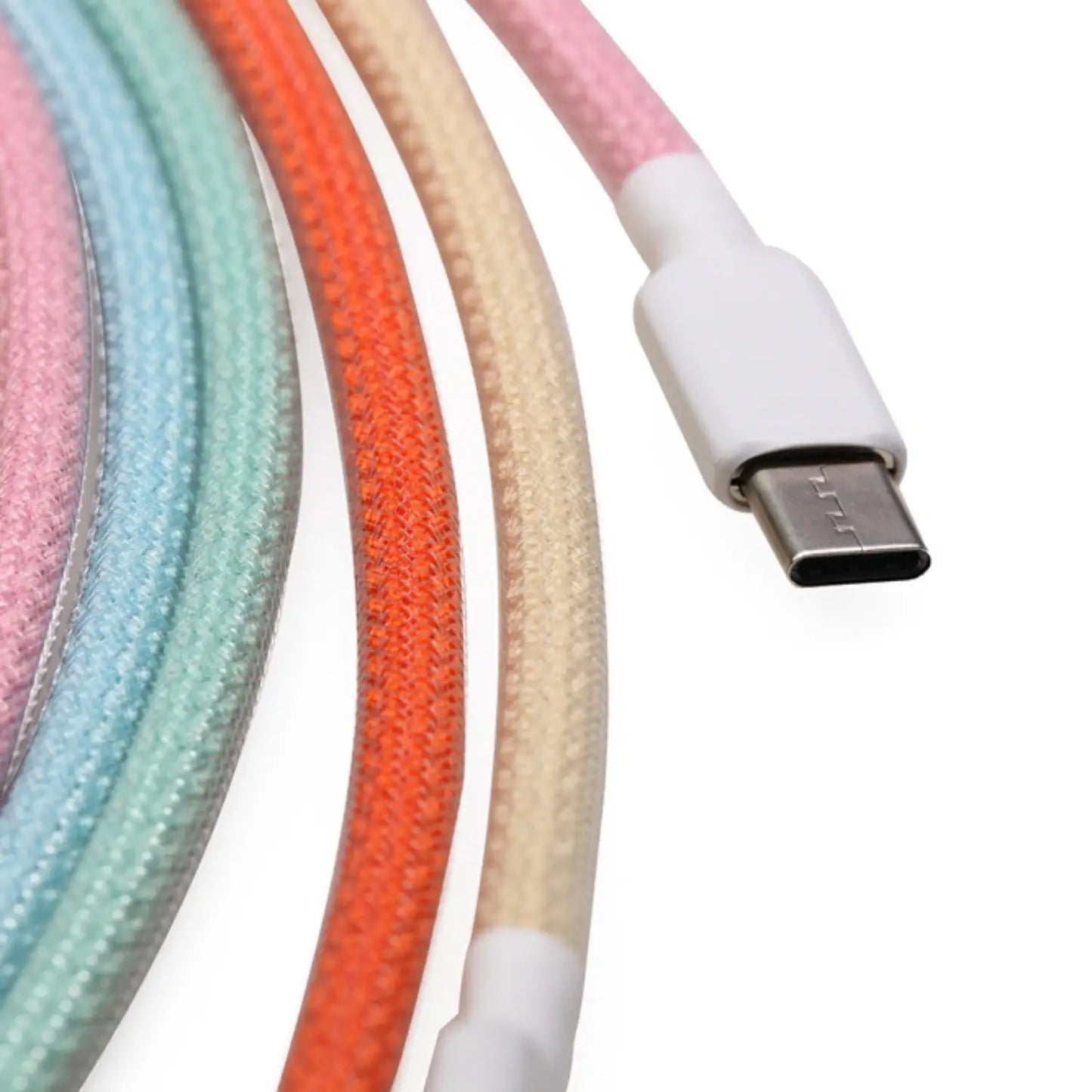 USB Câble Type-C en Nylon à Manches Colorées